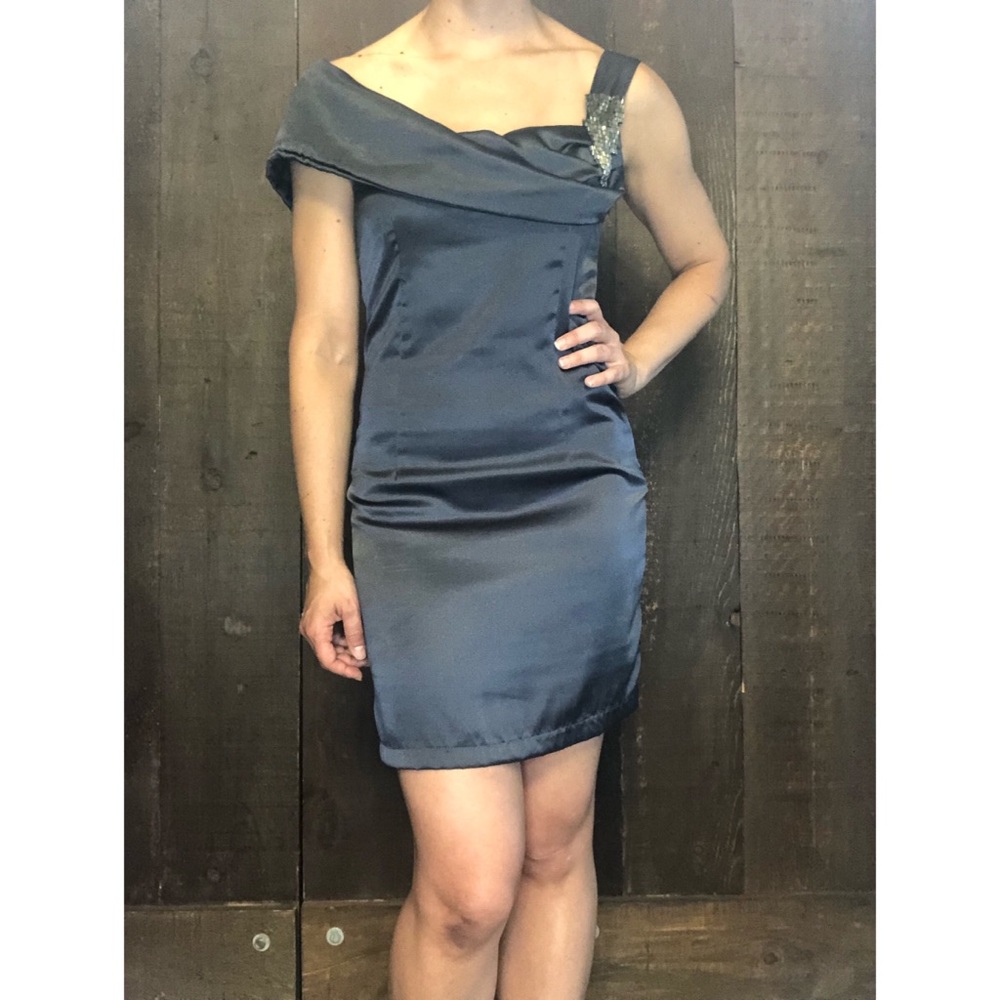 Religion Silver-Blue Cocktail Dress XS